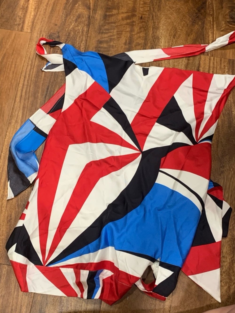 NWT Ralph Lauren Silk Nautical Halter Top  - Red, Blue, White Size 6 SKU 102 - Picture 2 of 6